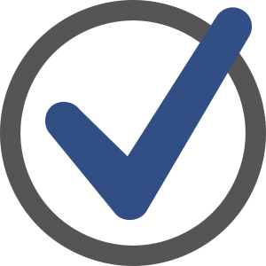 Bouton OK bleu et gris